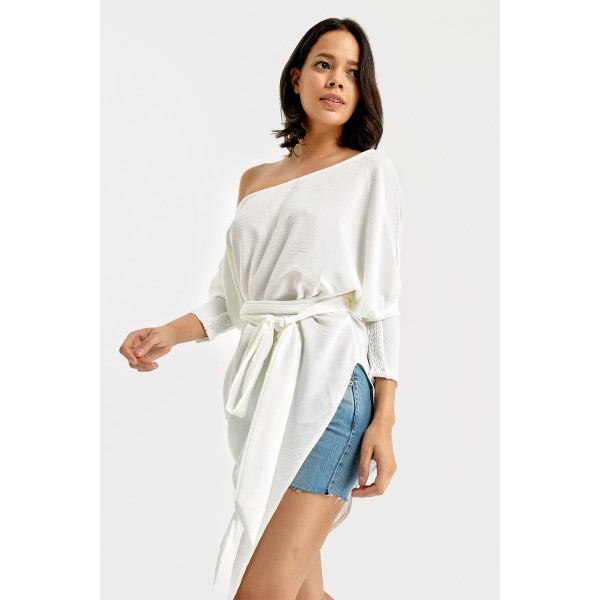 BAĞLAMALI ASİMETRİK KESİM TUNİK