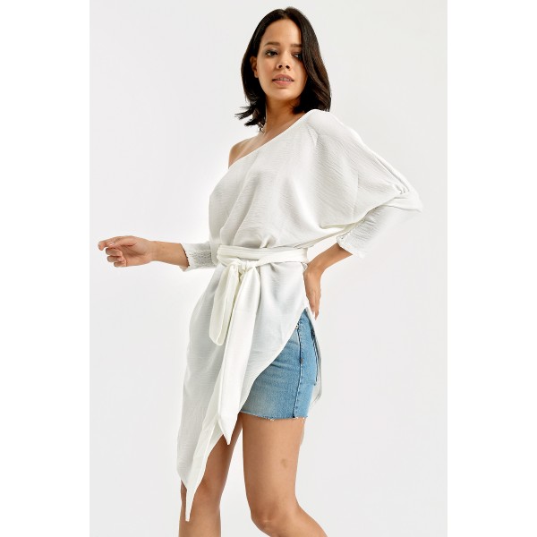 BAĞLAMALI ASİMETRİK KESİM TUNİK