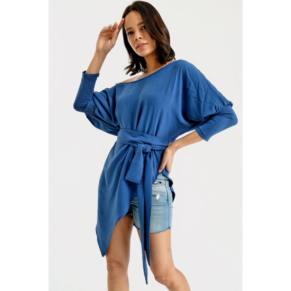 BAĞLAMALI ASİMETRİK KESİM TUNİK