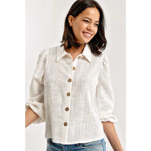 KOLLARI LASTİKLİ GÖMLEK