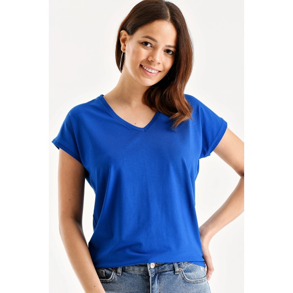 V YAKA BASIC TSHİRT