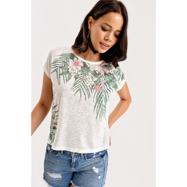 TROPİK DESENLİ BLUZ