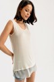 KOLSUZ ETEĞİ TÜLLÜ BLUZ