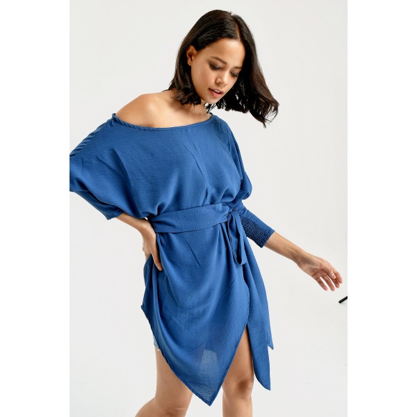 BAĞLAMALI ASİMETRİK KESİM TUNİK