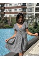 MİDİ BOY DESENLİ GÖMLEK ELBİSE