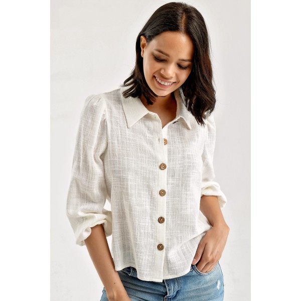 KOLLARI LASTİKLİ GÖMLEK